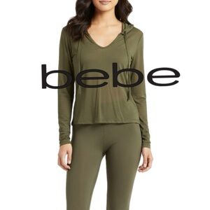 Bebe Sport Long Sleeve Hoodie with Mesh Sleeves & Hood